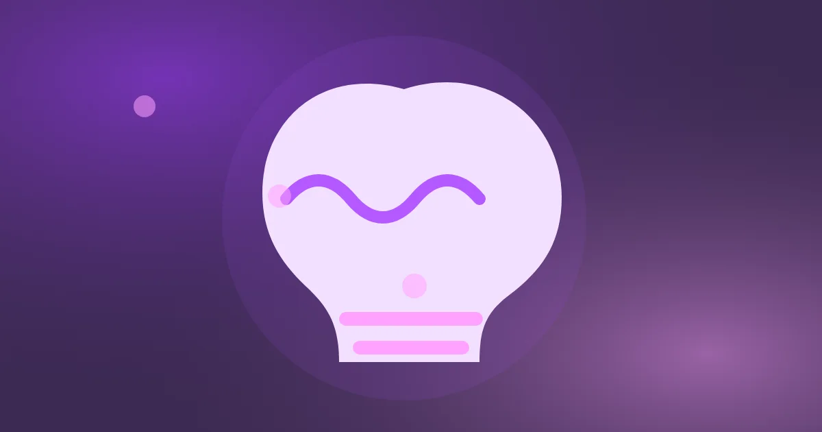 Ilustração em tons de roxo escuro com uma silhueta de cabeça em repouso, representando uma pausa das telas.